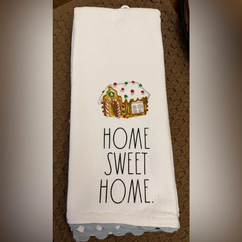 Rae Dunn White 'Home Sweet Home' Hand Towel